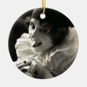 C. 1910 Pretty Woman's Spott Keramikornament