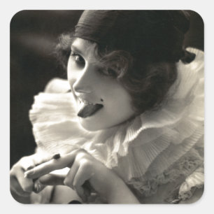 C. 1910 Pretty Woman's Spott Quadratischer Aufkleber