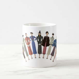 C.1930ER JAHRE MODEILLUSTRATION VINTAGE! ALT! REIZ KAFFEETASSE