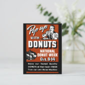 C. 1935 Pep Up with Donuts Poster Postkarte (Stehend Vorderseite)