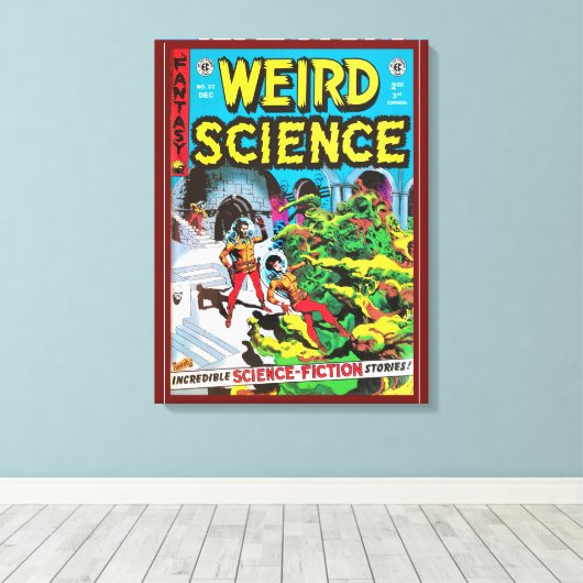 C 1950S COMIC BUCH "WEIRD SCIENCE" LEINWANDDRUCK (Insitu (Holzboden))