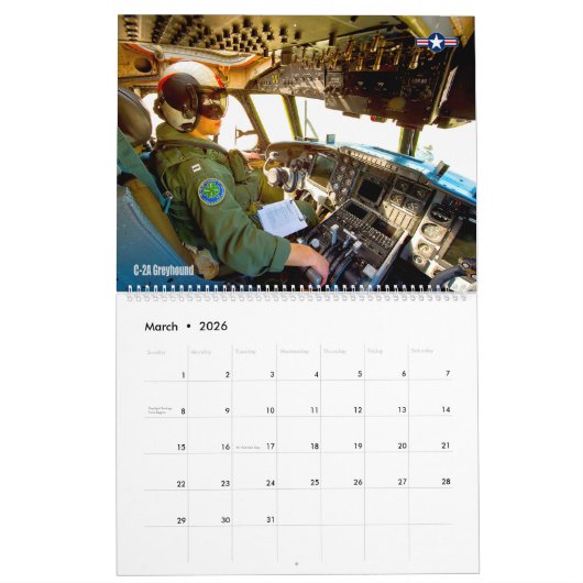 C-2A GREYHOUND KALENDER (Mär 2026)