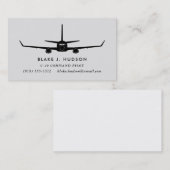 C-40 737 Silhouette Pilot Visitenkarte (Vorne/Hinten)