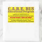 C.A.R.E. BUS Educational Program Rectangle Sticker (Tasche)