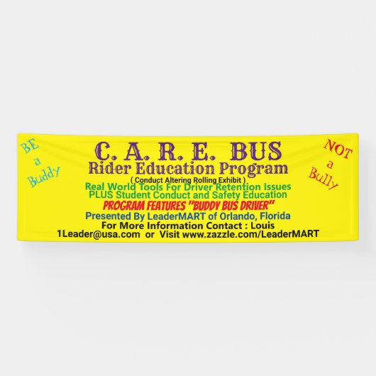 C.A.R.E. BUS Rider Bildung Programm Banner anzeige (Horizontal)