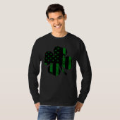 C American Flag St Patrick s day Shamrock green bl T-Shirt (Vorne ganz)