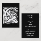 C-Art Nouveau Lady Initial Visitenkarte (Vorne/Hinten)