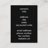 C-Art Nouveau Lady Initial Visitenkarte (Rückseite)