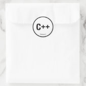 C++-Aufkleber Runder Aufkleber (Tasche)