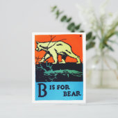 C.B. Falls - B ist für Bären Postkarte (Stehend Vorderseite)