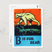 C.B. Falls - B ist für Bären Postkarte (Vorne/Hinten)