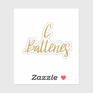 C Batterieaufkleber Aufkleber