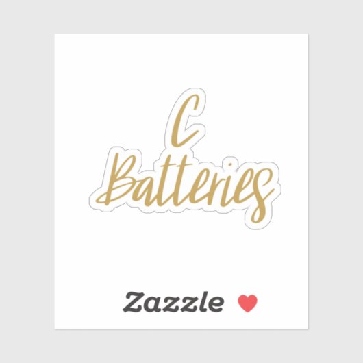 C Batterieaufkleber Aufkleber (Blatt)