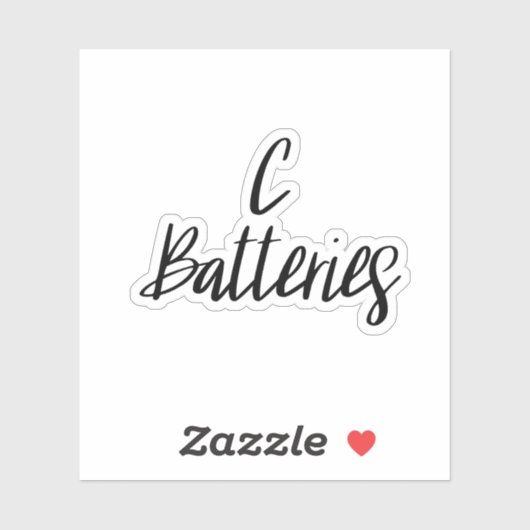 C Batterieaufkleber Aufkleber (Blatt)