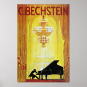 C. Bechstein Vintages Piano-Werbeplakat Poster (Vorne)