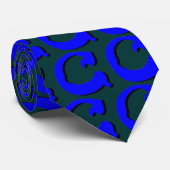 C (blau) Monogramm-Krawatte Krawatte (Gerollt)