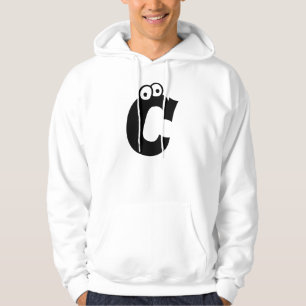 C, Brief mit Augenbrauen Hoodie