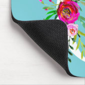 C Buchstabe Anfangsmonogramm Floral Benutzerdefini Mousepad (Ecke)