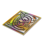 C Celtic Rainbow Custom Monogram Tile Fliese (Seite)