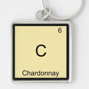 C - Chardonnay Funny Chemistry Element Symbol T-Sh Schlüsselanhänger