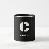 C (Charlie) NATO Phonetischer Alphabet & Morse Cod Tasse (Zentrum)