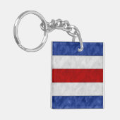 C Charlie Wasserfarbe Wasserzeichen Seeflagge Schlüsselanhänger (Vorderseite links)