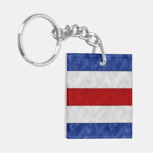 C Charlie Wasserfarbe Wasserzeichen Seeflagge Schlüsselanhänger (Vorderseite links)