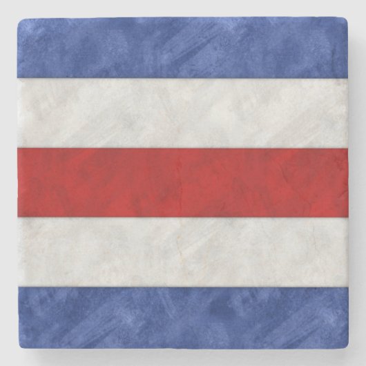 C Charlie Wasserfarbe Wasserzeichen Seeflagge Steinuntersetzer (Vorderseite)