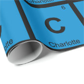 C - Charlotte North Carolina Chemie Symbol Geschenkpapier (Rolleneckpunkt)
