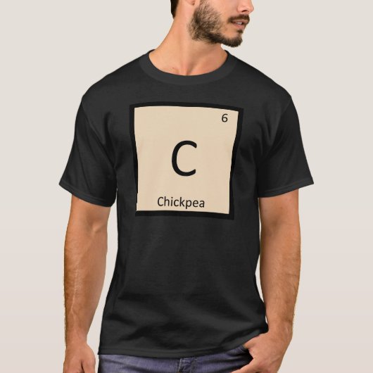C - Chickpea Chemistry Periodisches Tabellensymbol T-Shirt (Vorderseite)