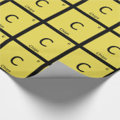 C - Chips Snack Chemistry Periodic Table Symbol Geschenkpapier (Ecke)