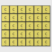 C - Chips Snack Chemistry Periodic Table Symbol Geschenkpapier (Flach)
