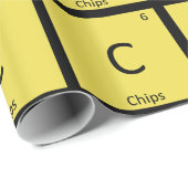 C - Chips Snack Chemistry Periodic Table Symbol Geschenkpapier (Rolleneckpunkt)