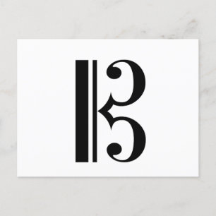 C-Clef (Alto Clef, Tenor Clef) Musik Viola Bassoon Postkarte