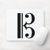 C-Clef Alto Clef Tenor Clef Viola Music Mousepad (Mit Mouse)