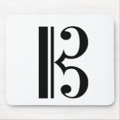 C-Clef Alto Clef Tenor Clef Viola Music Mousepad (Vorne)