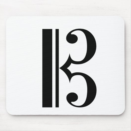 C-Clef Alto Clef Tenor Clef Viola Music Mousepad (Vorne)