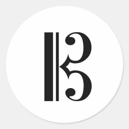 C-Clef-Aufkleber Runder Aufkleber (Vorderseite)