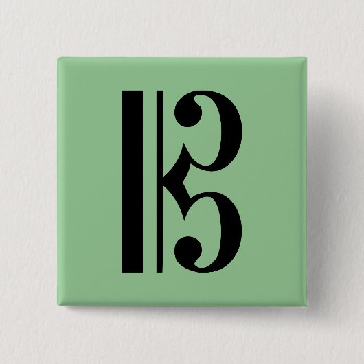 C-Clef-Musik-Symbol Button (Vorderseite)