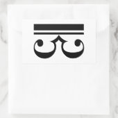 C-Clef Rechteckiger Aufkleber (Tasche)