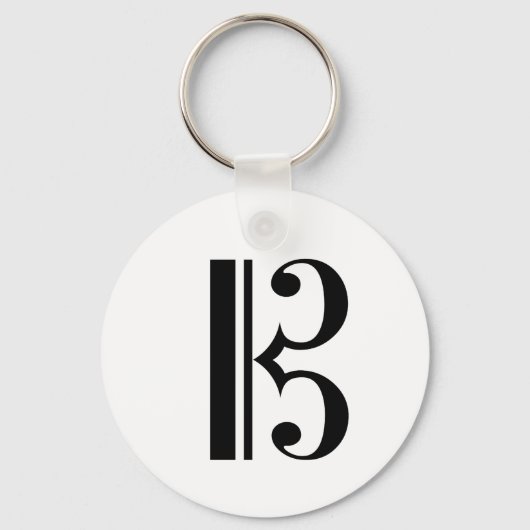 C-Clef-Schlüsselanhänger Schlüsselanhänger (Vorderseite)