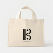 C-Clef Tote Bag Mini Stoffbeutel (Vorne)