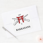 C Co 3D BN 187. INFANTRY-Aufkleber Quadratischer Aufkleber (Umschlag)