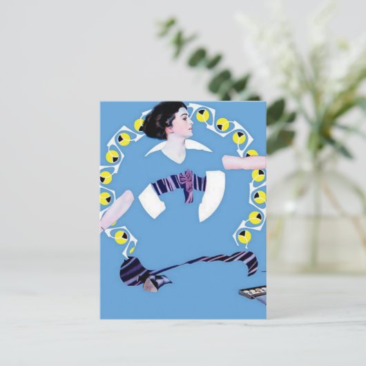 C Coles Phillips "A Trouble Toy" Fadeaway Girl Postkarte (Stehend Vorderseite)