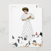 C Coles Phillips "Fadeaway Girl" "Country Life" Postkarte (Vorne/Hinten)