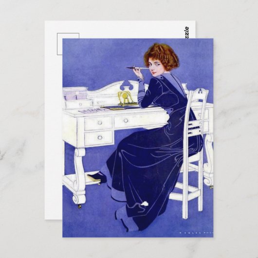 C Coles Phillips "Fadeaway Girl" "Sehr geehrte ode Postkarte (Vorne/Hinten)