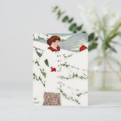 C Coles Phillips "Fadeaway Girl" "Winter Snowscape Postkarte (Stehend Vorderseite)