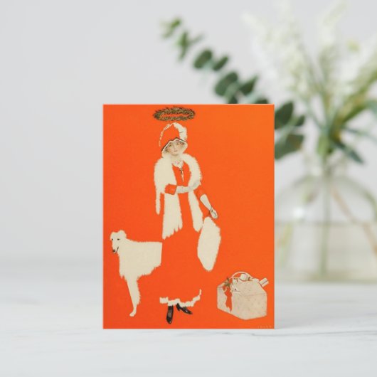 C Coles Phillips "Present Day Saint" Fadeaway Girl Postkarte (Stehend Vorderseite)