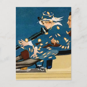 C Coles Phillips Strumpfwerbung in Vintage Roadste Postkarte
