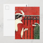 C Coles Phillips „Weihnachtskartenpost“ Postkarte (Vorne/Hinten)
